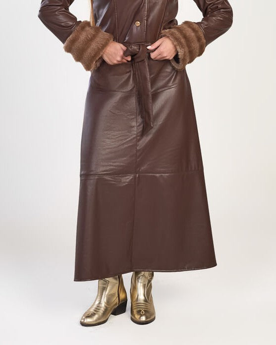 Isabelle Faux Leather Skirt